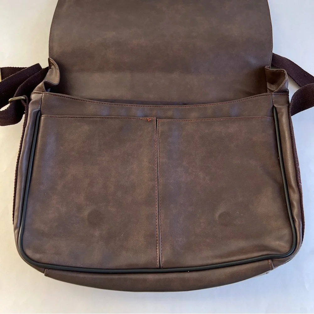 Singularity University Messenger Bag Genuine Leather Travel Laptop Shoulder Bag